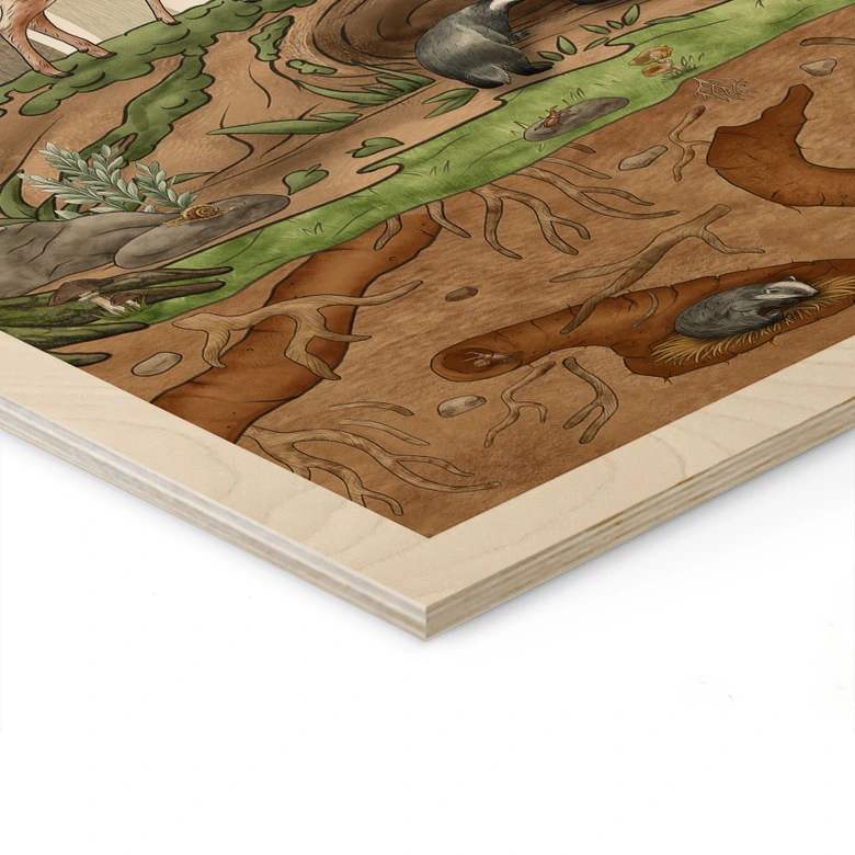 Holzbild Wimmelbild Waldtiere - Kikki Belle 