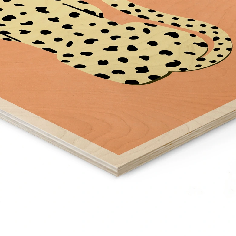 Holzbild Eleganter Gepard mit Sonnenbrille - Oltmanns 