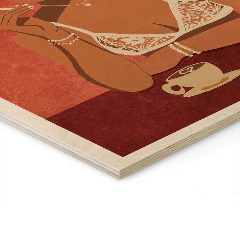 Träposter Fuck you - Kaffe med cigarett - Oltmanns 