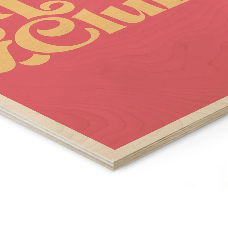 Holzbild Self Love Club Pink - Prints by Ayleen 