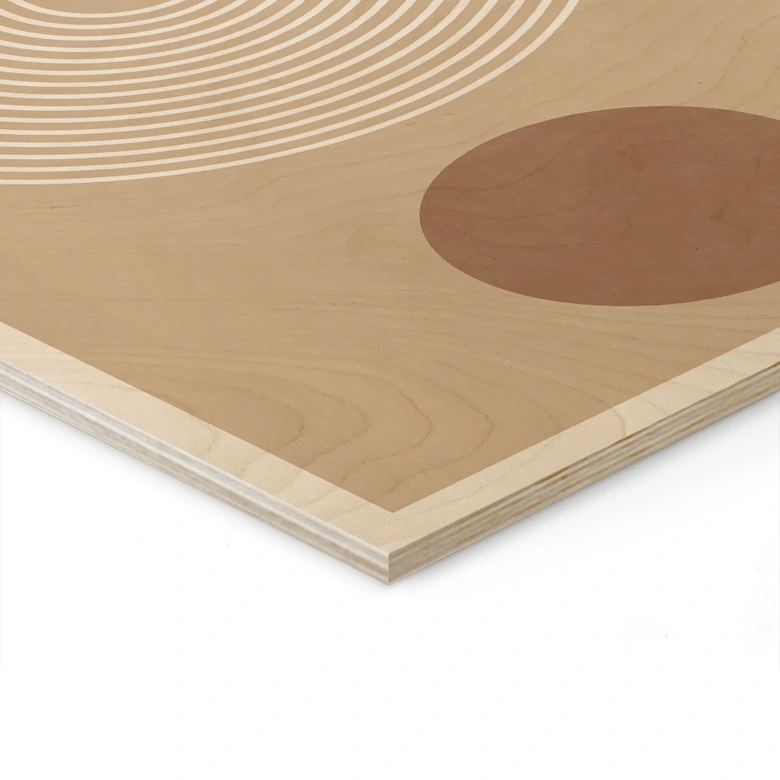 Houten Wanddecoratie abstracte geometrie in balans - Ristova 