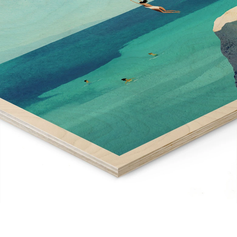 Holzbild Sommerglück am türkisblauen Meer - Rivers 