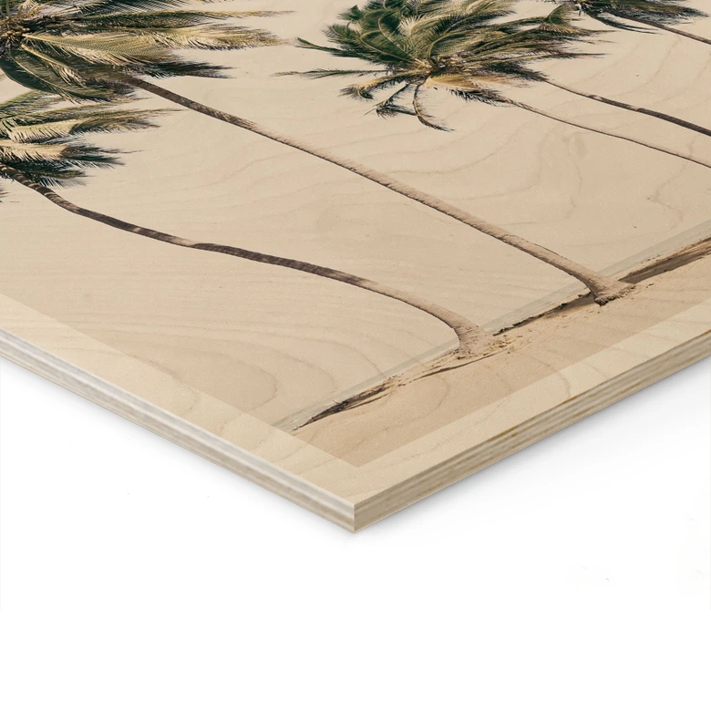 Cuadro de madera Palmeras tropicales en la playa - Sisi & Seb 