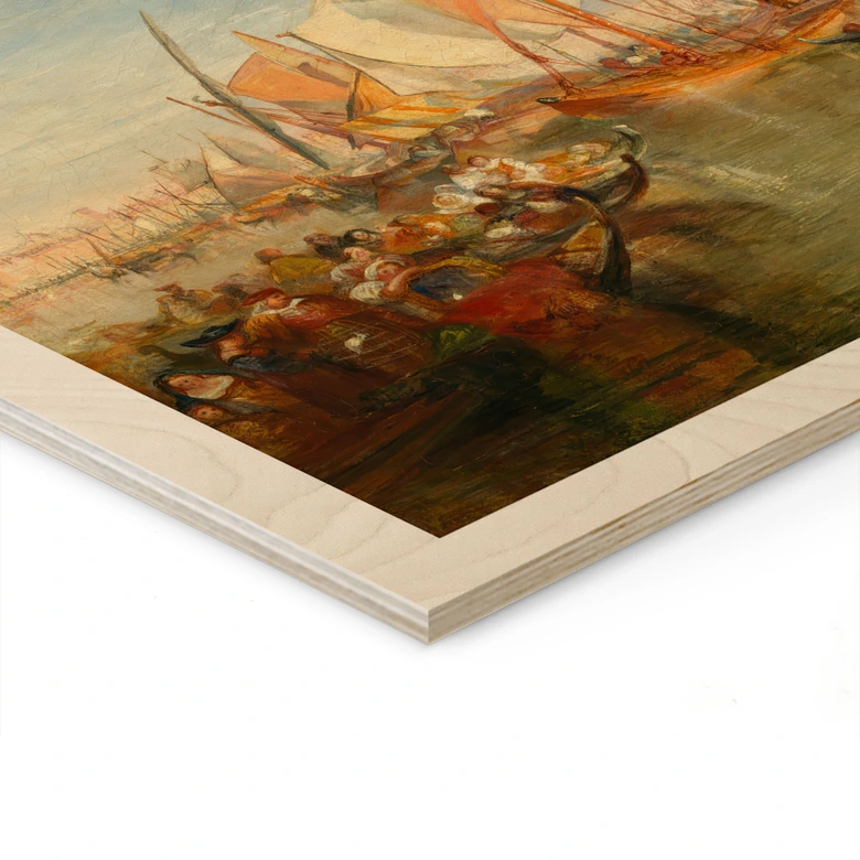 Holzbild Turner - Venedig, Dogana und S. Giorgio Maggiore 