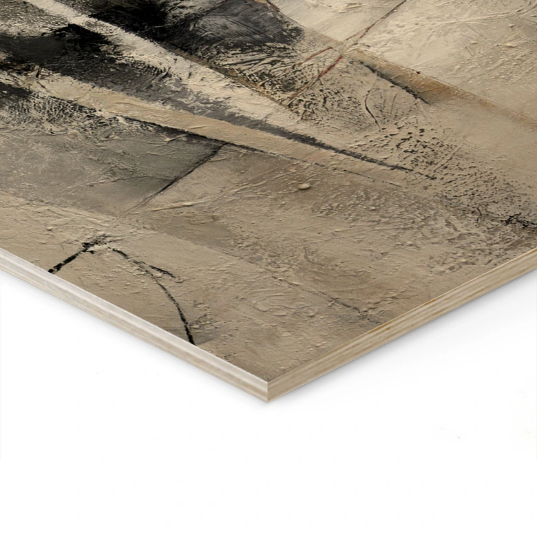 Tableau sur bois Paysage abstrait - Fedrau - Carré 
