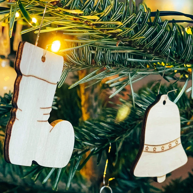 Baumschmuck Set (6-teilig) mit Aufhänger 