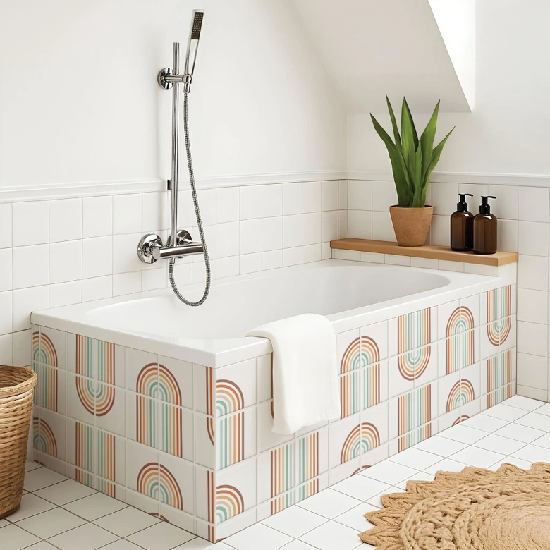 Tegelstickers Boho Rainbow (set van 12) 