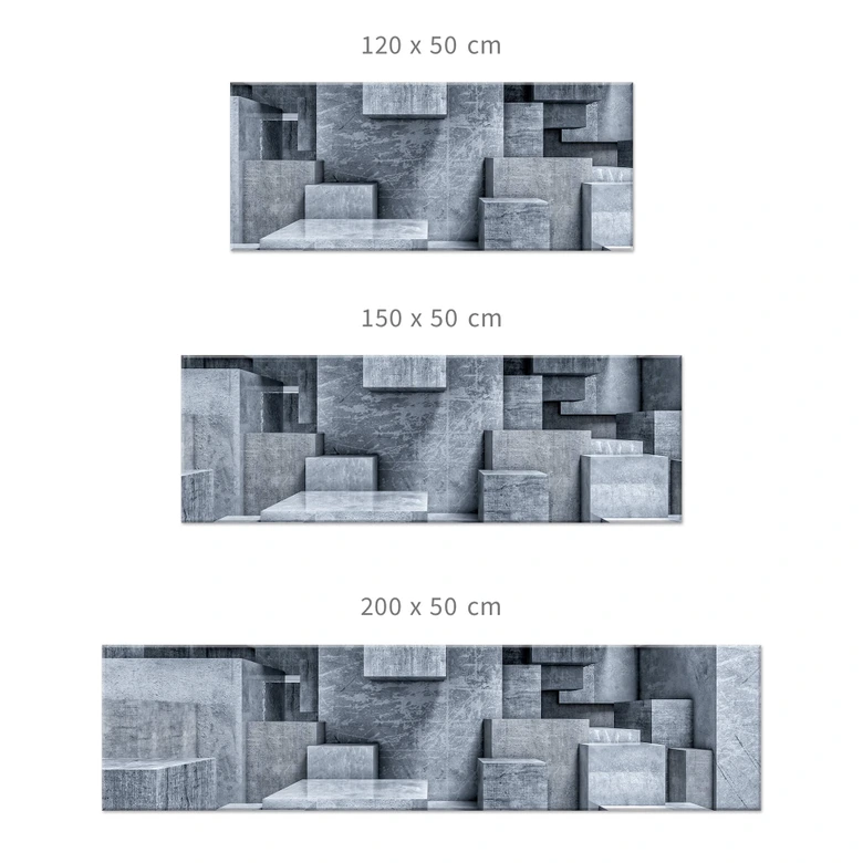 Küchenrückwand 3D Betonblöcke 