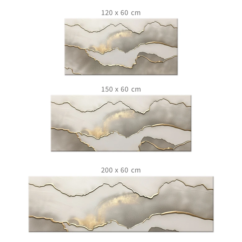 Küchenrückwand Abstrakte Landschaft mit Metallicfarben - Alma 