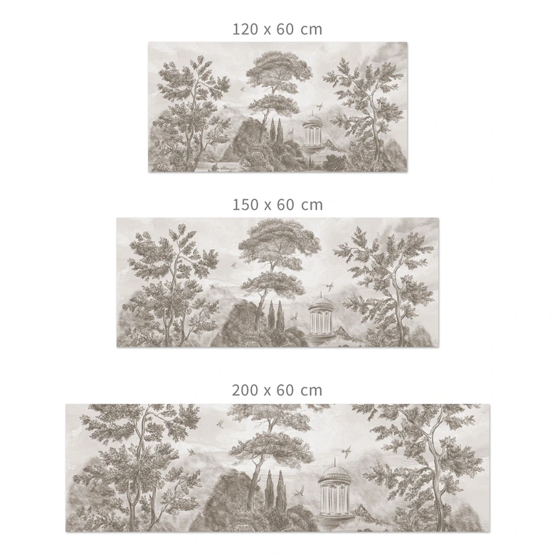 Küchenrückwand Landschaft mit Gartenlandschaft in Beige - Ms Tiff 