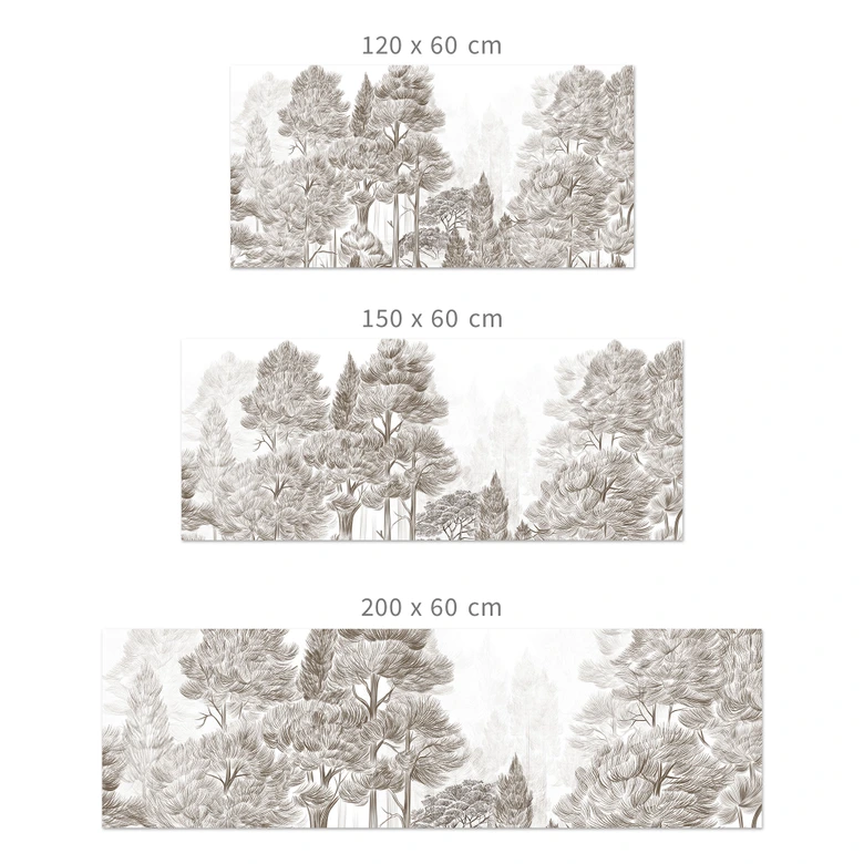 Küchenrückwand Wald mit Waldlandschaft in Beige - Ms Tiff 