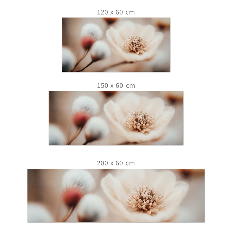 Blumen Küchenrückwand Boho Blüte Soft Beige - Treechild 