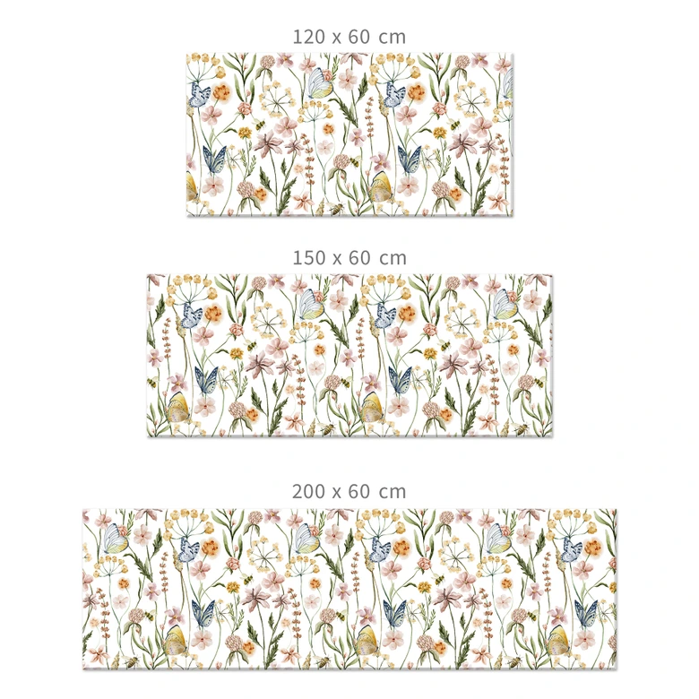 Keukenachterwand Lenteweide met vlinders - UN Designs 