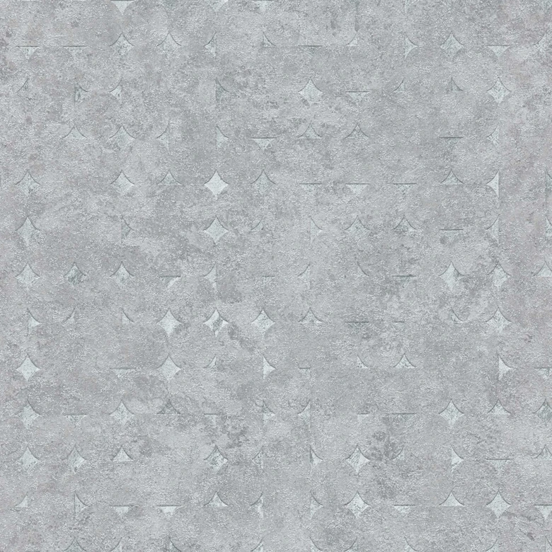 Geometrische Muster-Tapete Kühles Grau - Strukturierte Vliestapete - Moderne Wandakzente 