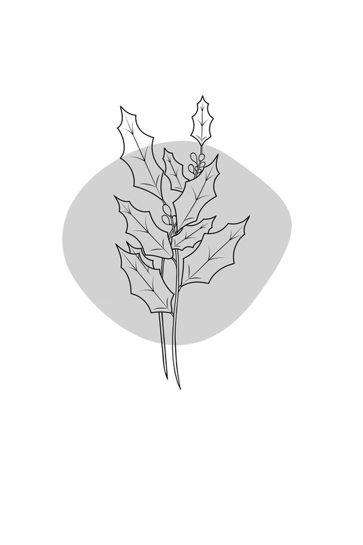 Personalisierbares Leinwandbild Monatsblume Dezember 