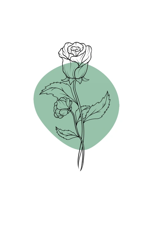 Personalisierbares Leinwandbild Monatsblume Juni 