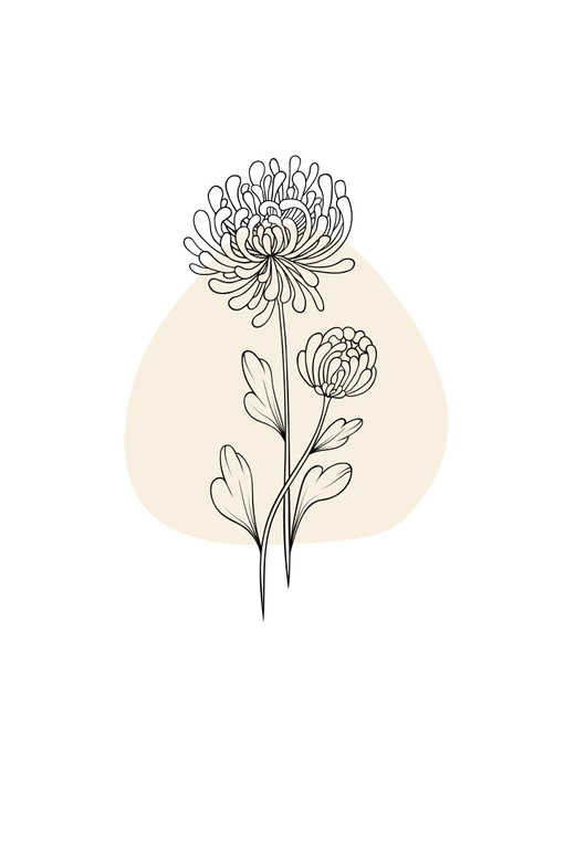 Personalisierbares Leinwandbild Monatsblume November 