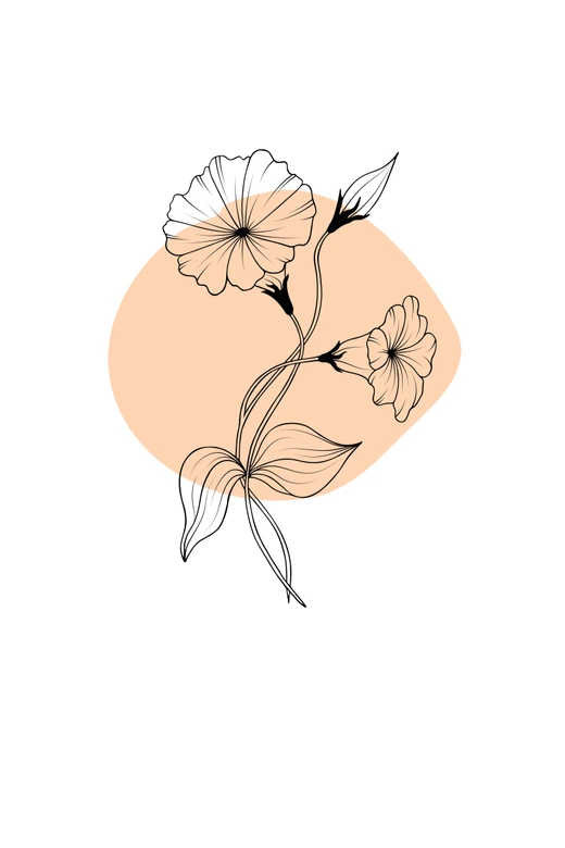 Personalisierbares Leinwandbild Monatsblume September 