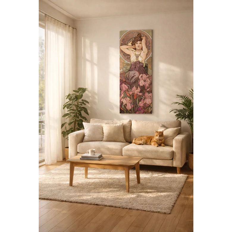 Alfons Mucha Precious Stones: Amethyst Canvas print 