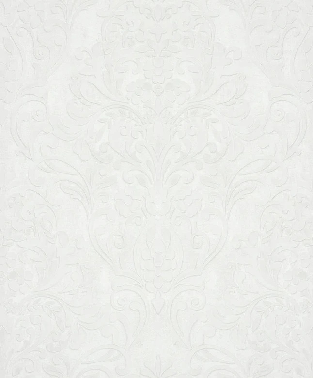 Vliestapete mit ornamentalem Damask-Motiv Grau Ornamental  
