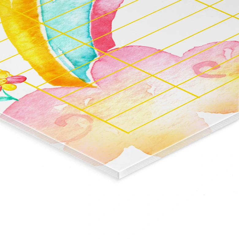 Acrylboard Memoboard Stundenplan Einhörner - transparent 