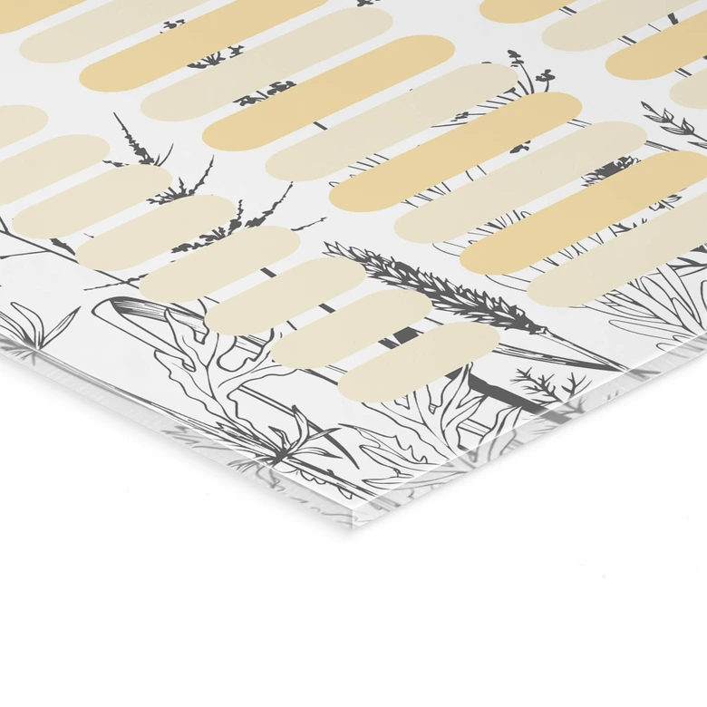 Acrylboard Memoboard Stundenplan Gräser - transparent 