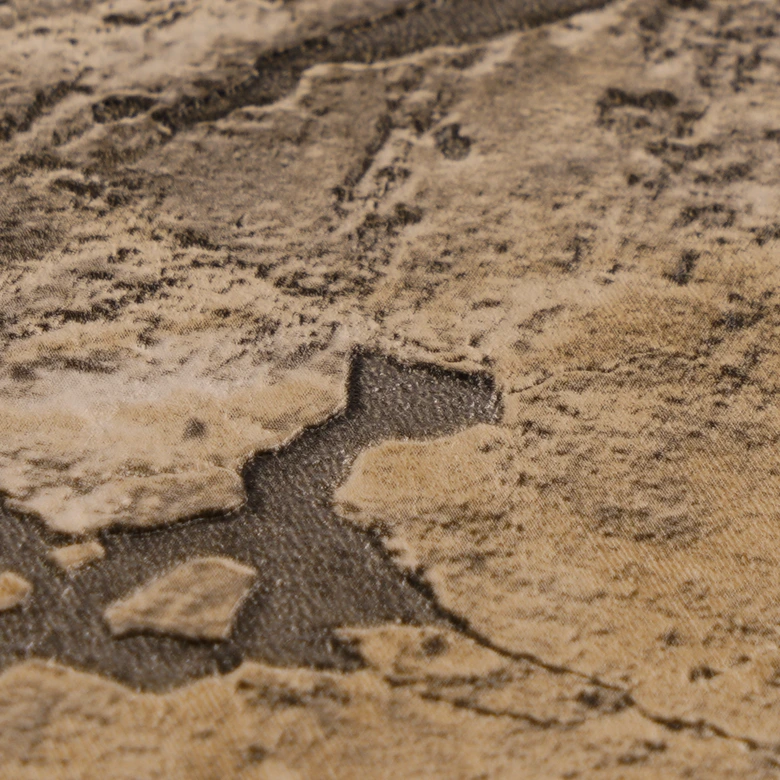 Papel pintado no tejido Tamika Raw Heritage efecto piedra beige marrón gris - aspecto de albañilería casa de campo metálica 