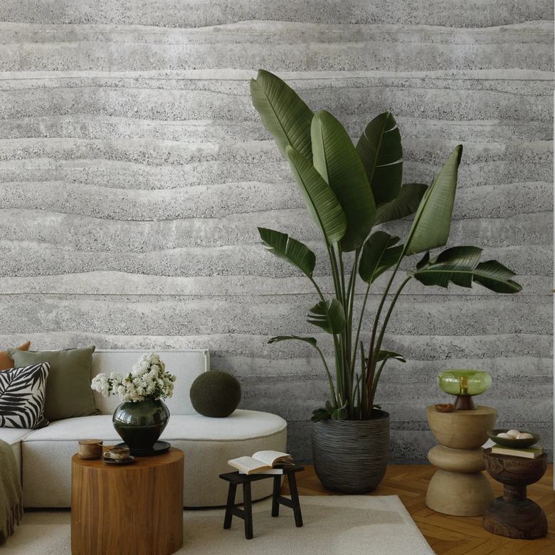 Non-woven wallpaper concrete look gray matt expandable 1.59 x 2.80 m non-woven wallpaper Wall Art modern 