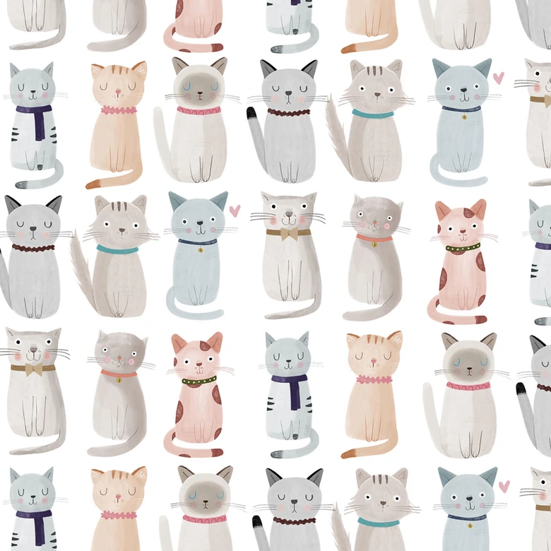 Vinilo adhesivo muebles Loske - Cat Family 