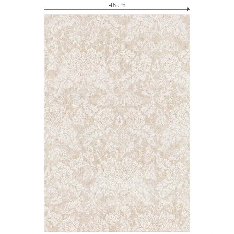 Blumen Mustertapete Blüten Ivory in Barock-Optik - Bloomery Decor 