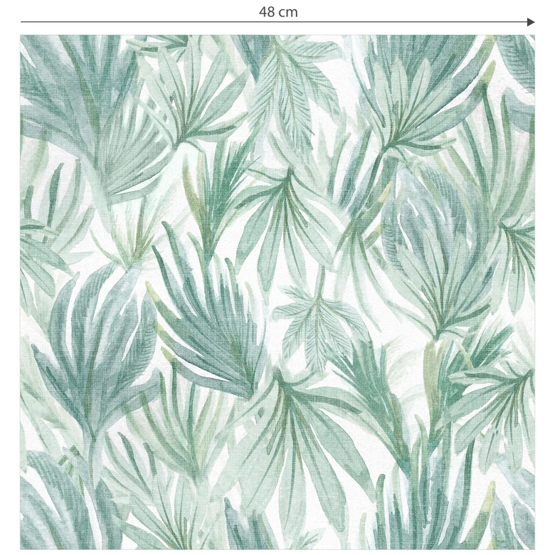 Mustertapete Palmenblätter im Dschungel | Grüne Botanik Tapete - Bloomery Decor 