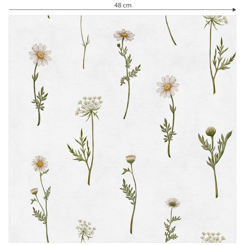 Mustertapete Wiesenromantik mit Feldblumen - Kikki Belle 