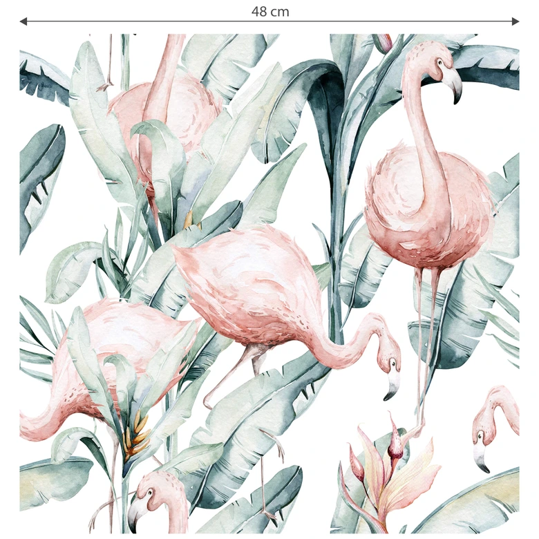 Patterned Wallpaper Kvilis - Tropical Flamingo 