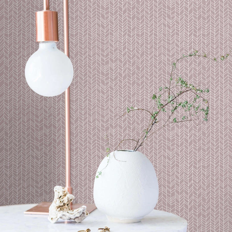 Mustertapete - abstrakte Linien - rosa 