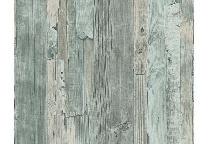 Papier peint A.S. Création Decoworld turquoise pastel, beige, gris trafic 