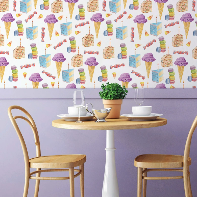 Mustertapete Die süße Welt der Naschereien 01 