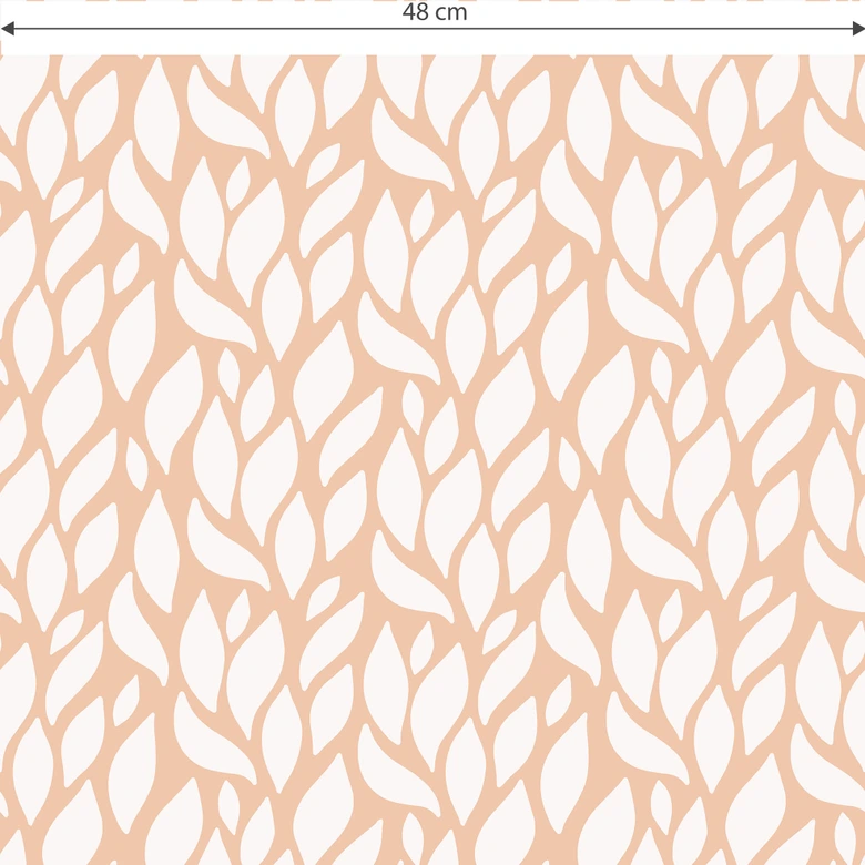 Mustertapete Floralis - orange 