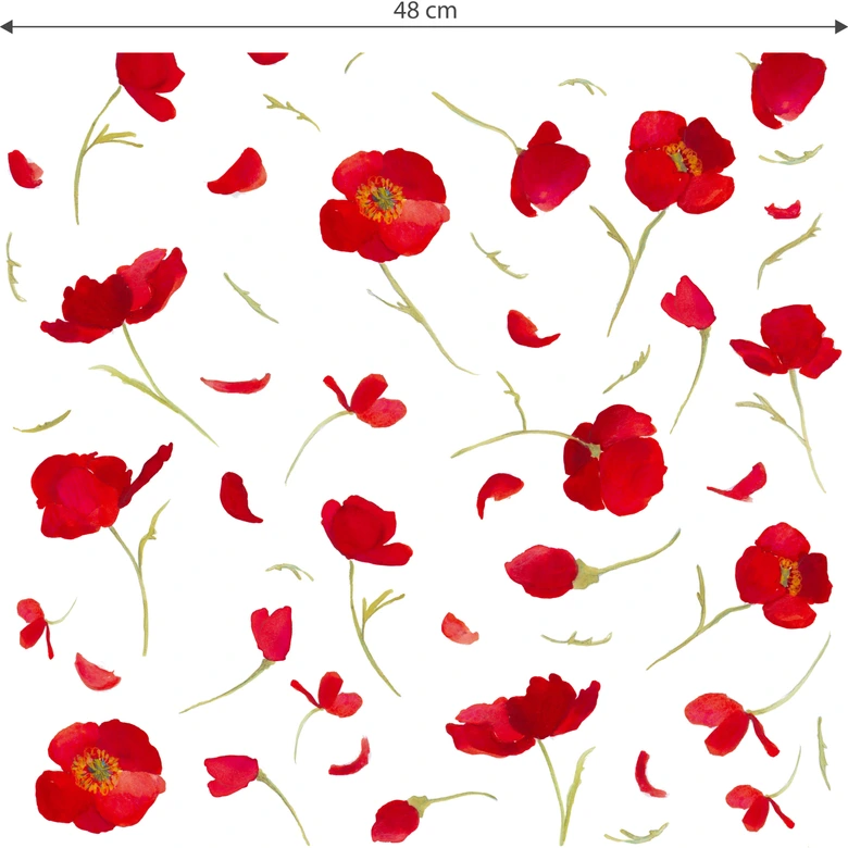 Mustertapete Leffler - Mohnblüten 