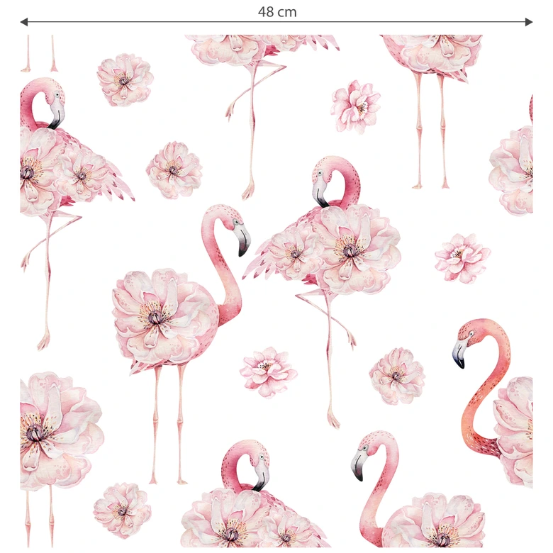 Patterned Wallpaper UN Designs - Flamingo Floralis 