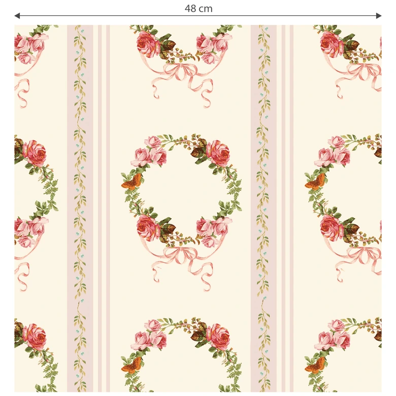 Papier peint à motifs UN Designs - Roses vintages 