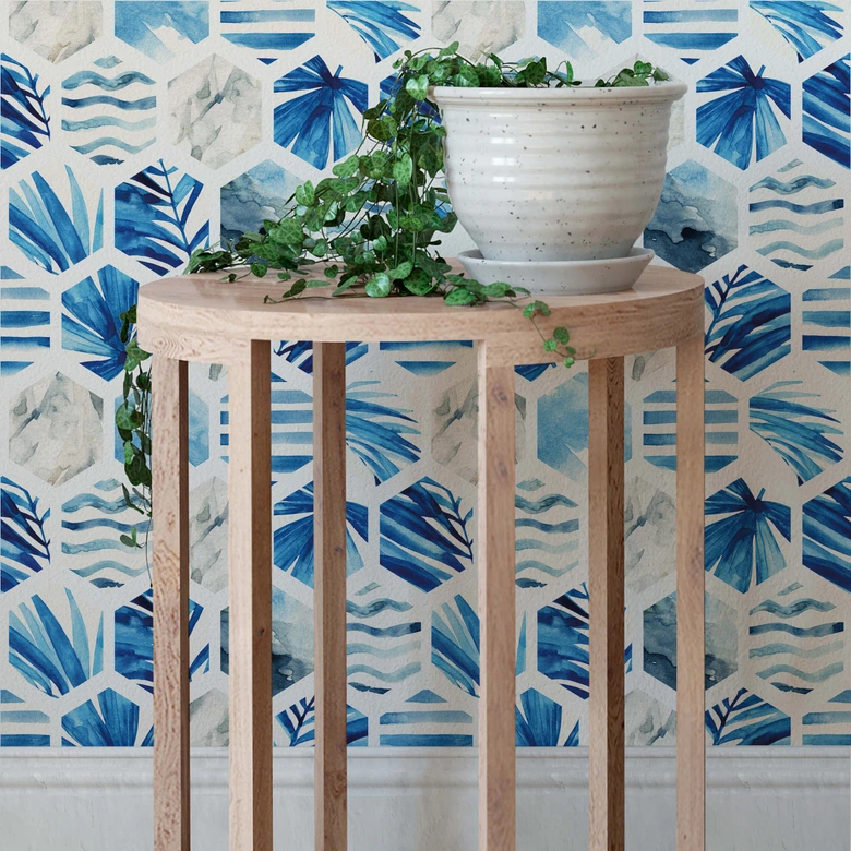 Patroonbehang Watercolour Waves 