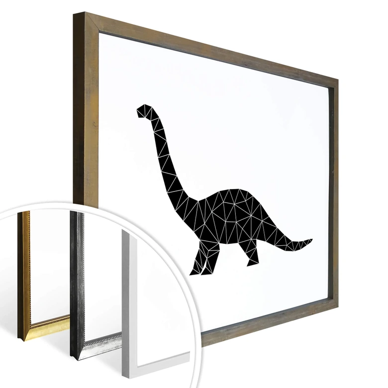 Póster Nouveauprints - Dinosaurio geométrico Diplodoccus 