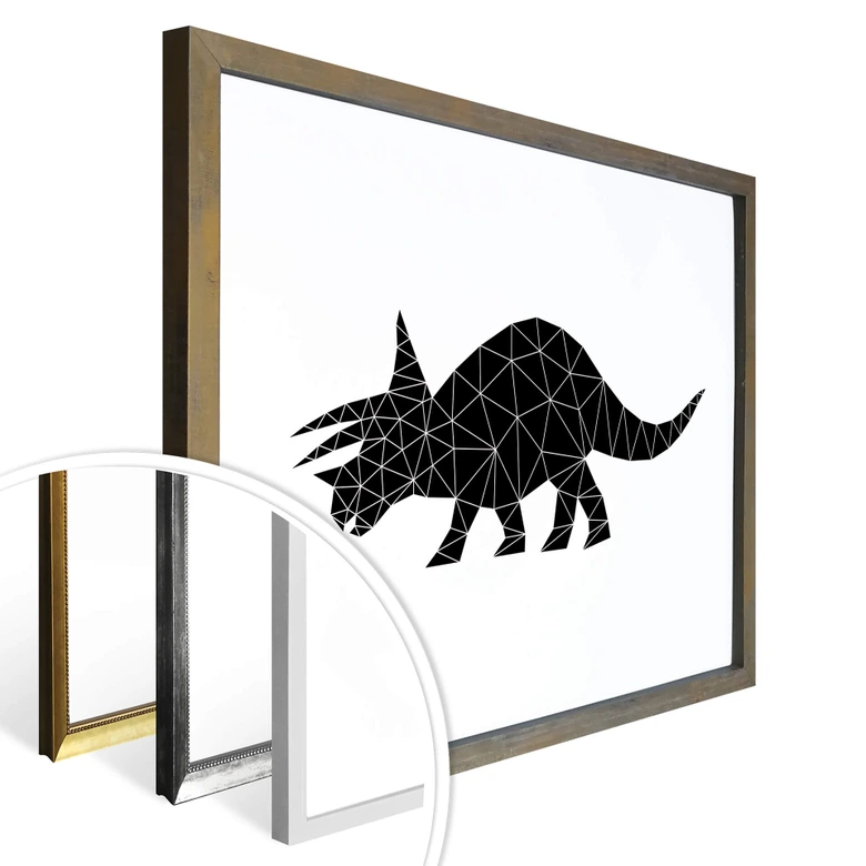 Poster Nouveauprints - Geometric Dinosaur Triceratops 