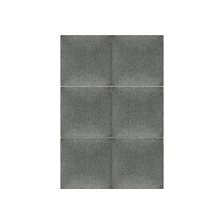 Stoffen Wandpanelen Mollis grijs 30x30 cm 