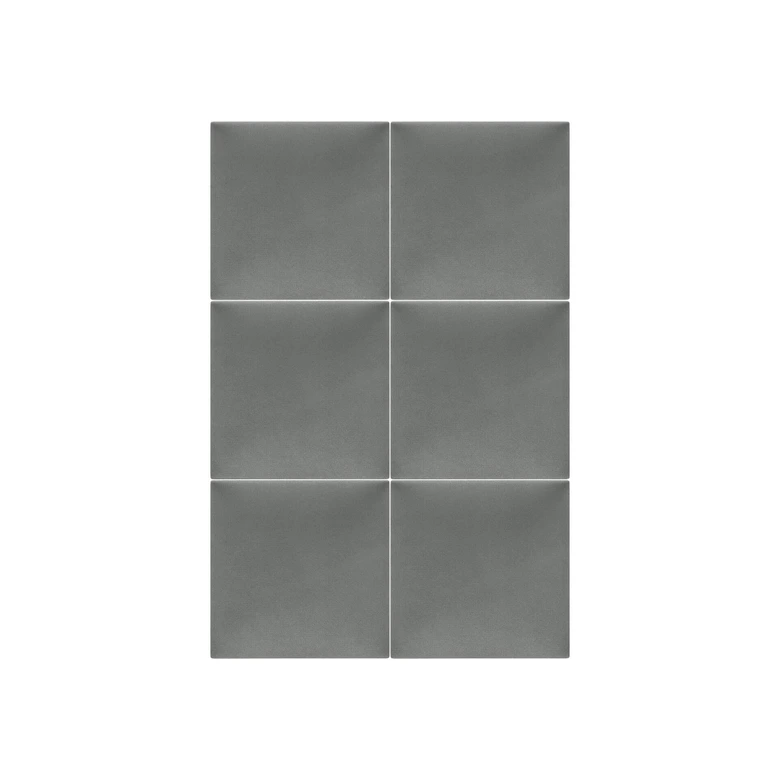 Polsterpaneel Mollis grau 30x30 cm 