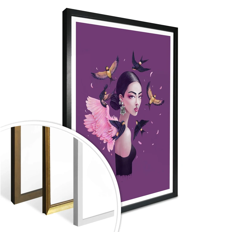 Poster Korenkova - Boho Girl 1 lila 