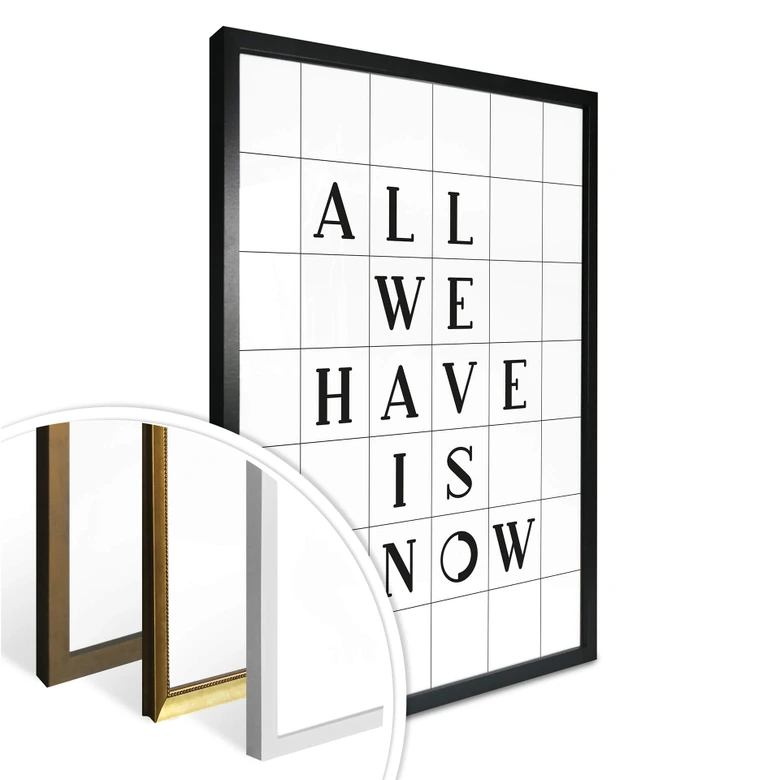 Poster mit Raster - All we have is now 