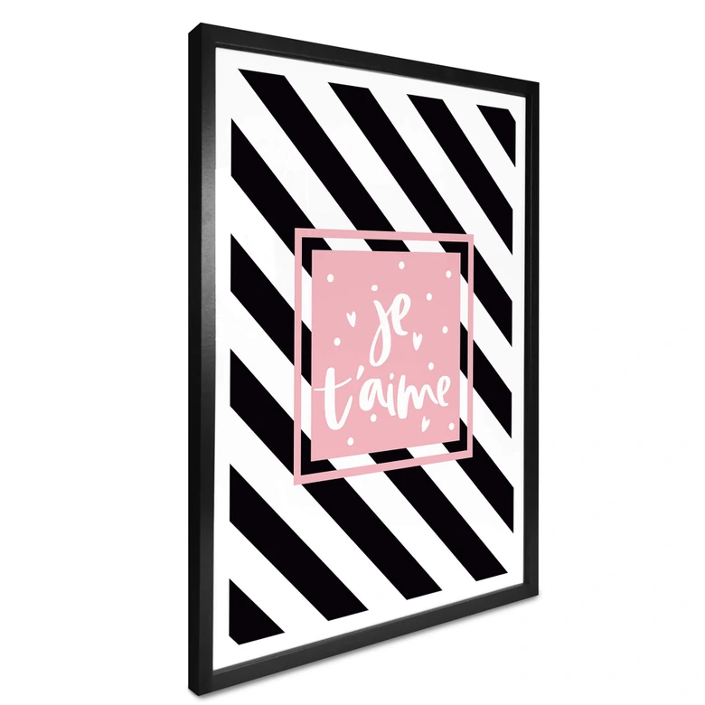 Poster Je t'aime retro 