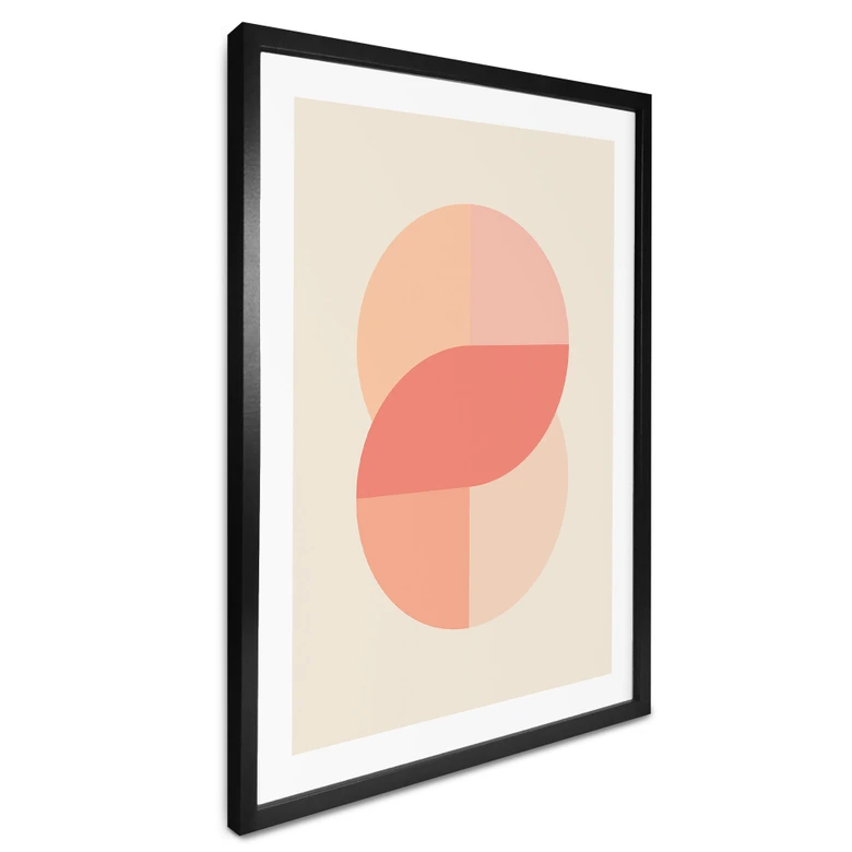 Póster Formas geométricas en naranja-rosa - 1X Studio 