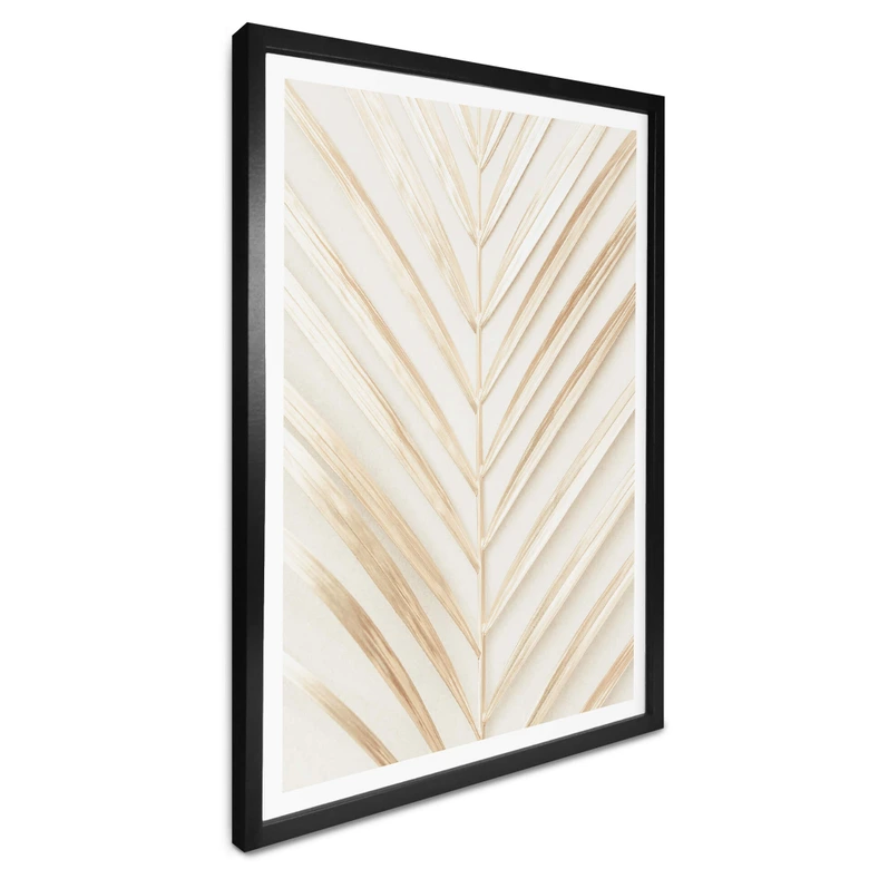 Poster 1X Studio - Goldenes Palmblatt 
